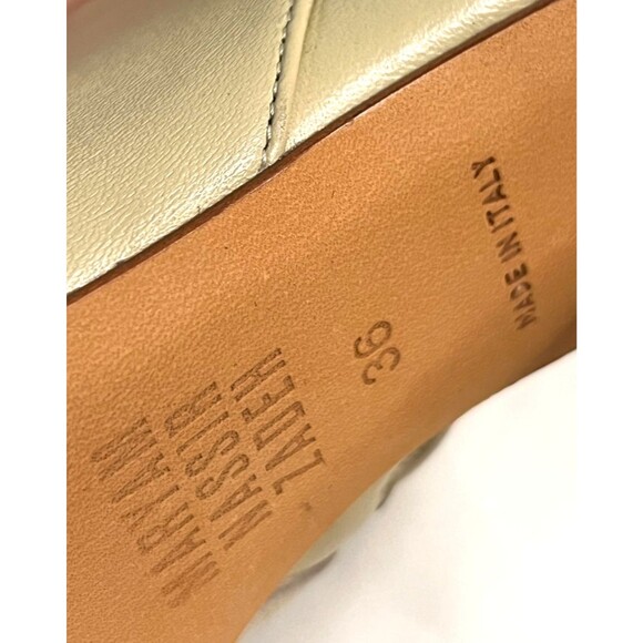 NIB Maryam Nassir Zadeh Venus Boots Leather Women's EU 36 Fawn Kick Heel ITALY - Picture 12 of 12